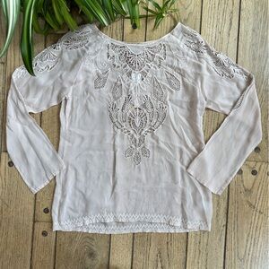 Johnny Was Sheer Lacy Top